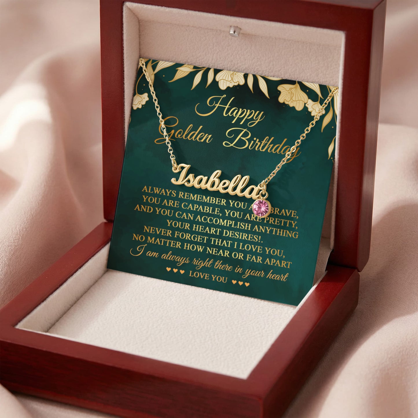 Golden with Birthstone
