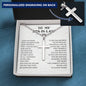 To My Son-in-law Cross Necklace, Wedding Gift for Son-in-law, Son-in-law Present from Mother-in-law, Sentimental Gift for Son-in-law