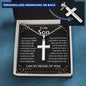To My son Gift Personalized Cross Necklace, Birthday Gift Necklace For Son, Graduation Gift Necklace For Son, Christmas Gift