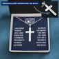 Cross Necklace for Uncle, Birthday Gifts for Uncle, Personalized Cross Necklace, Appreciation Necklace from Nephew or Niece