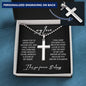 To My Man Personalized Cross Necklace Gift For Him, Gift For Husband, Jewelry Gift for Men, Boyfriend Birthday, Anniversary Necklace For Men