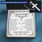 To My Son on Your Graduation I am so Proud of You Personalized Cross Necklace