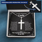 Personalized Cross Necklace for Uncle, Birthday Gifts for Uncle, Personalized Cross Necklace, Appreciation Necklace from Nephew or Niece