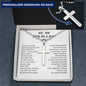 To My Son-in-law Cross Necklace, Wedding Gift for Son-in-law, Son-in-law Present from Mother-in-law, Sentimental Gift for Son-in-law