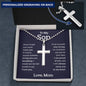 To My Son: Elegant Cross Necklace Gift from Mom – Perfect for Graduation, a Heartfelt and Stylish Keepsake for Boys