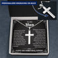 To My Man Personalized Cross Necklace, Gifts For Boyfriend From Girlfriend, Gifts For Husband From Wife, Valentine's Day Gift With Card Gift Luxury Box