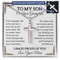 To My Son on Your Graduation I am so Proud of You Personalized Cross Necklace