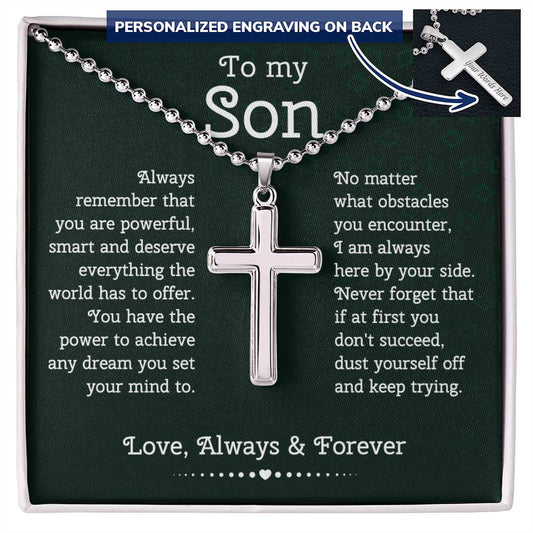 To My Son From Mom, Son Gifts From Mom and Dad, Mother and Son Necklace, Birthday Gift For My Son Graduation Christmas