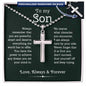 To My Son From Mom, Son Gifts From Mom and Dad, Mother and Son Necklace, Birthday Gift For My Son Graduation Christmas