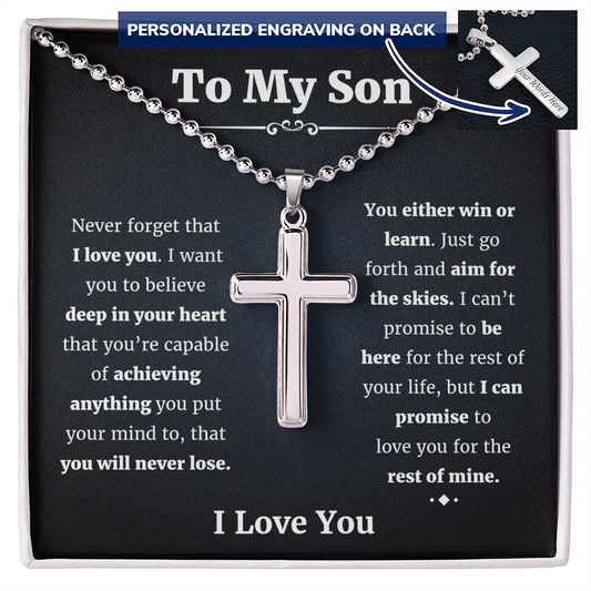 To My Son Ball Chain I Love You