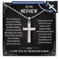 To My Nephew Personalized Cross Necklace • Nephew Gift for Men • Message Card Nephew Jewelry • Necklace for Nephew for Christmas
