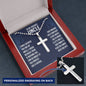 Cross Necklace for Uncle, Birthday Gifts for Uncle, Personalized Cross Necklace, Appreciation Necklace from Nephew or Niece