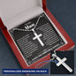 To My Man Personalized Cross Necklace, Gifts For Boyfriend From Girlfriend, Gifts For Husband From Wife, Valentine's Day Gift With Card Gift Luxury Box