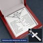To My Son-in-law Cross Necklace, Wedding Gift for Son-in-law, Son-in-law Present from Mother-in-law, Sentimental Gift for Son-in-law