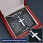 To My Son From Mom, Son Gifts From Mom, Mother and Son Necklace, Birthday Gift For My Son Graduation Christmas Faith Cross Ball Chain Necklace Present