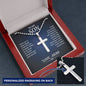 To My Son , Son Gifts from Mom , Mother and Son Necklace, Birthday Gift For My Son Graduation Personalized Cross Necklace