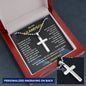 Personalized Cross Necklace for Grandson from Grandma, Grandson's Birthday Gift