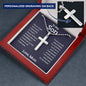 To My Son: Elegant Cross Necklace Gift from Mom – Perfect for Graduation, a Heartfelt and Stylish Keepsake for Boys