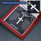 To My Son from Mom and Dad: Personalized Cross Necklace with Ball Chain - The Perfect Birthday or Christmas Gift