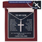 Cross Necklace Ball Chain for Son from Dad | Birthday Gifts for Son from Dad | To My Son Cross Necklace | Necklace Gift for Son from Dad