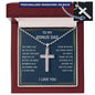Cross Necklace for Men Black Silver Gold Stainless Steel Christian Bible Verse Jewelry Birthday Graduation Fathers Day Valentine's Day Christmas Gifts for Men Son Husband Boyfriend Dad Friends