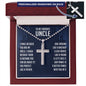 Cross Necklace for Uncle, Birthday Gifts for Uncle, Personalized Cross Necklace, Appreciation Necklace from Nephew or Niece