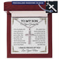 To My Son on Your Graduation I am so Proud of You Personalized Cross Necklace