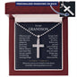 To My Grandson Personalized Cross Necklace