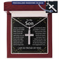 To My son Gift Personalized Cross Necklace, Birthday Gift Necklace For Son, Graduation Gift Necklace For Son, Christmas Gift