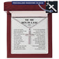To My Son-in-law Cross Necklace, Wedding Gift for Son-in-law, Son-in-law Present from Mother-in-law, Sentimental Gift for Son-in-law