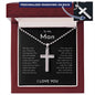 To My Man Personalized Cross Ball Chain Necklace, I Love You