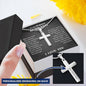 To My Future Husband Personalized Cross Necklace, Jewelry Gift for Him from Future Wife, Wedding Day Gift For Fiancé, Necklace With Meaningful Message Card & Gift Box