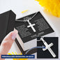 To My Son Cross Personalized Cross Necklace From Mom, Son Gifts From Mom, Mother And Son Necklace, Christmas Birthday Gift For My Son Faith Cross Necklace, Cross Necklaces Gifts For Men