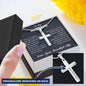 To My Husband - The perfect anniversary or birthday gift: an engraved men's cross necklace, symbolizing love, strength, and faith