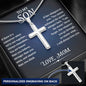 To My Son Personalized Cross Necklace From Mom, With Message Card And Gift Box, Necklaces For Birthday, Anniversary, Christmas Gift