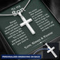 To My Son From Mom, Son Gifts From Mom and Dad, Mother and Son Necklace, Birthday Gift For My Son Graduation Christmas Personalized Cross Necklace
