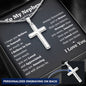 To My Nephew Personalized Cross Necklace, Nephew Gift from Aunt, Nephew Gift, Nephew Birthday Graduation Christmas Jewelry Necklace Jewelry