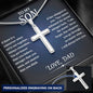To My Son Personalized Cross Necklace From Dad, With Message Card And Gift Box, Necklaces For Birthday, Anniversary, Christmas Gift