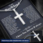 To My Boyfriend Personalized Cross Necklace, Gift For Boyfriend, Boyfriend Christmas Gift, Birthday Gift, Anniversary Gift For Him