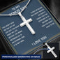 Cross Necklace for Men Christian Bible Verse Jewelry Birthday Graduation Fathers Day Valentine's Day Christmas Gifts for Men Son Husband Boyfriend Dad Friends