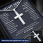To My Son Personalized Cross Necklace