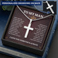 To My Man Cross Necklace