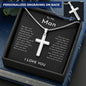 To My Man Personalized Cross Necklace, I Love You