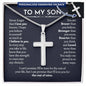 To My Son Personalized Cross Necklace