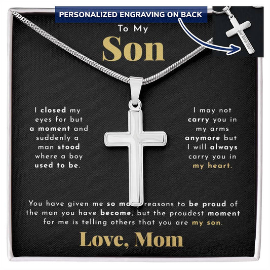 To My Son, Graduation Gift from Mom & Dad, Son Graduation, Necklace Gift for Son, Chain Necklace, Graduation Gifts Ideas for Son