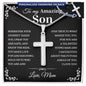 To my son from mom necklace, Mother Son necklace, Son Jewelry, Gifts For Son From Mom, Christmas Gift for Son