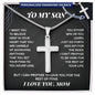 Cross Necklace for Son from Mom | Birthday Gifts for Son from Mom | To My Son Cross Necklace | Necklace Gift for Son from Mom
