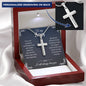 To My Son Cross Necklace Card