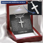 To My Future Husband Personalized Cross Necklace, Jewelry Gift for Him from Future Wife, Wedding Day Gift For Fiancé, Necklace With Meaningful Message Card & Gift Box