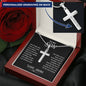 To My Son Cross Personalized Cross Necklace From Mom, Son Gifts From Mom, Mother And Son Necklace, Christmas Birthday Gift For My Son Faith Cross Necklace, Cross Necklaces Gifts For Men